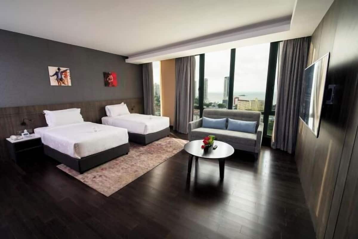 Ropa de cama de alta calidad y minibar