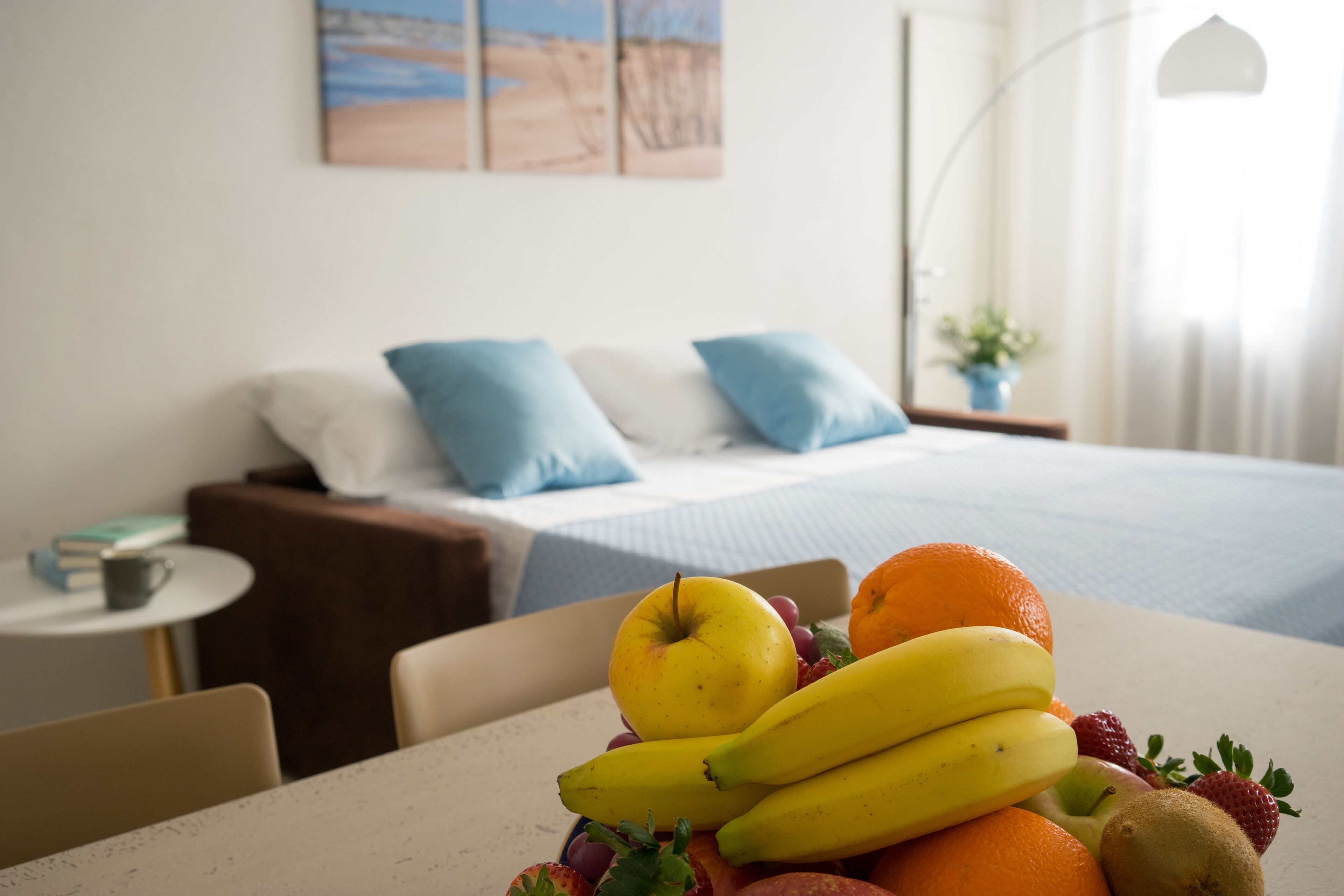 1 bedroom, desk, iron/ironing board, travel cot