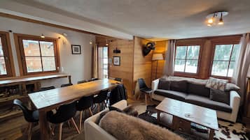 Télévision, cheminée, lecteur de DVD