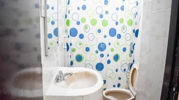 Basic Studio | Bathroom | Shower, rainfall showerhead, free toiletries, slippers
