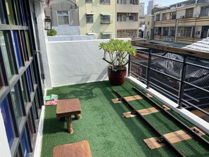 Loft com design assinado, várias camas, para não fumantes | Terraço/pátio