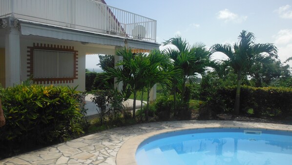A house with a swimming pool surrounded by tropical plants. - Bellevue des îles house in Sainte-Anne (Sainte-Anne)