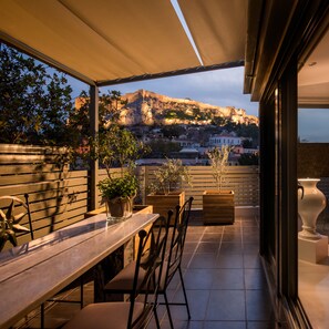 Presidential Apartment | Balcony view - Fos Residential Apartments (Athens)
