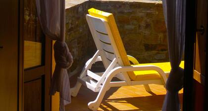Amazing Classic Stone House: a green terrace overlooking sea, hill and mountain