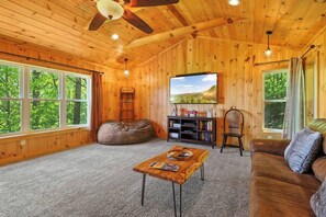TV, fireplace, DVD player