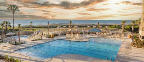 A heated pool
