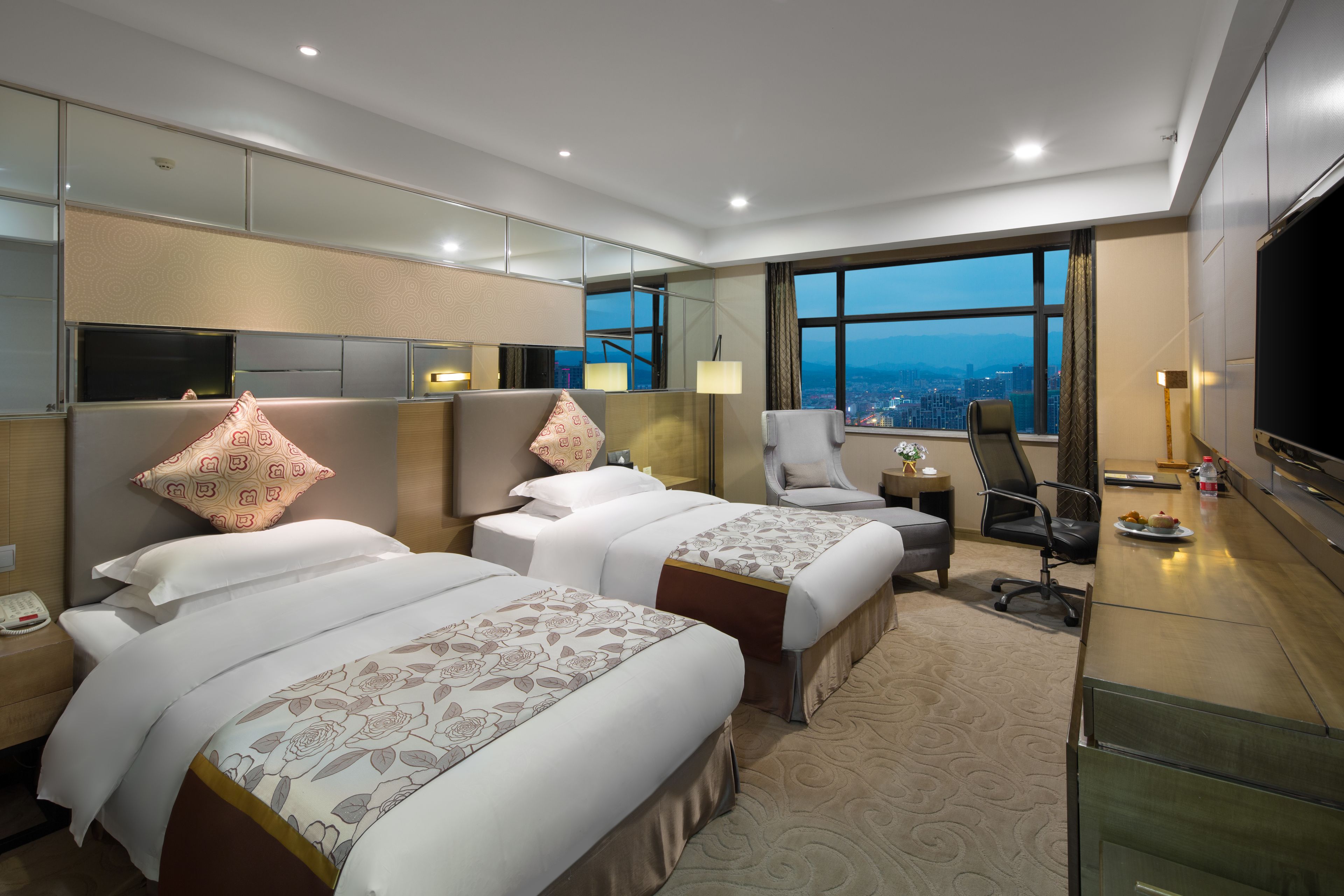 In-room safe, desk, blackout curtains, soundproofing