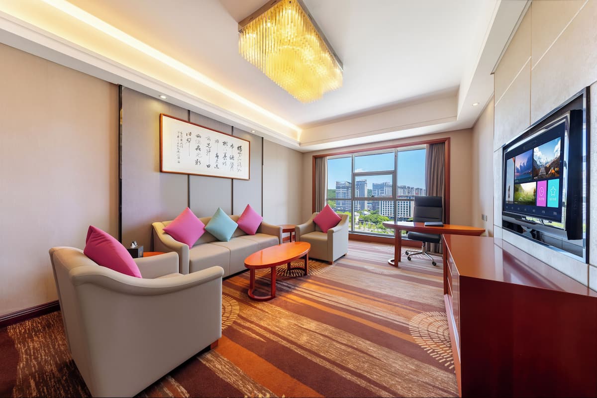Suite Prestige | 1 chambre, literie de qualité, minibar, coffre-fort