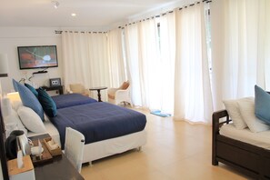 Premier Room, 2 Queen Beds, Accessible, Partial Sea View | Premium bedding, desk, free WiFi, bed sheets - Laiya White Cove Beach Resort (San Juan)