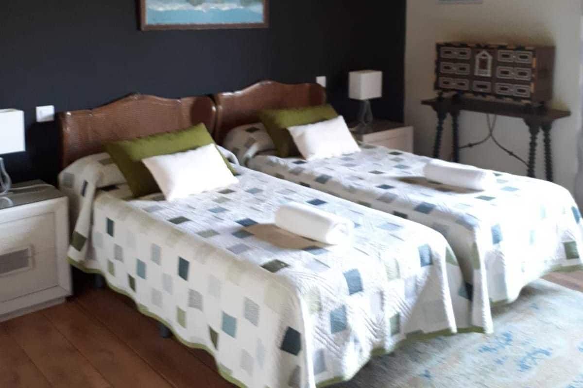 Habitación estándar con 2 camas individuales, vista a la montaña | Tabla de planchar con plancha, cunas gratuitas y camas extra