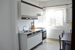 Standard Apartment, 1 Bedroom | Private kitchen | Full-size fridge, oven, stovetop, electric kettle - Alexys Residence 6 (Iasi)