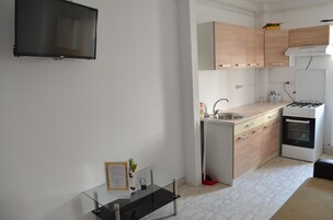 城市公寓, 1 间卧室 | 私人厨房 | 大冰箱、烤箱、炉灶、电热水壶