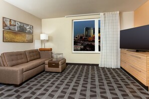 Suite, 1 Queen Bed with Sofa bed | Living area | 42-inch LCD TV with premium TV channels, TV - TownePlace Suites By Marriott Las Vegas Stadium District (Las Vegas)
