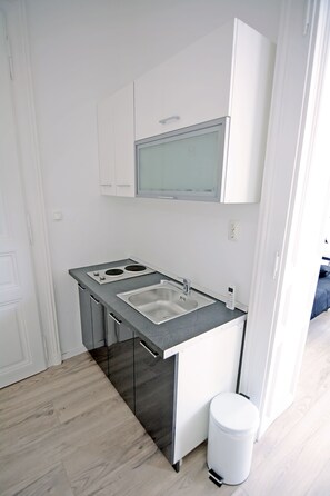 Studio, City View | Private kitchenette | Fridge, electric kettle