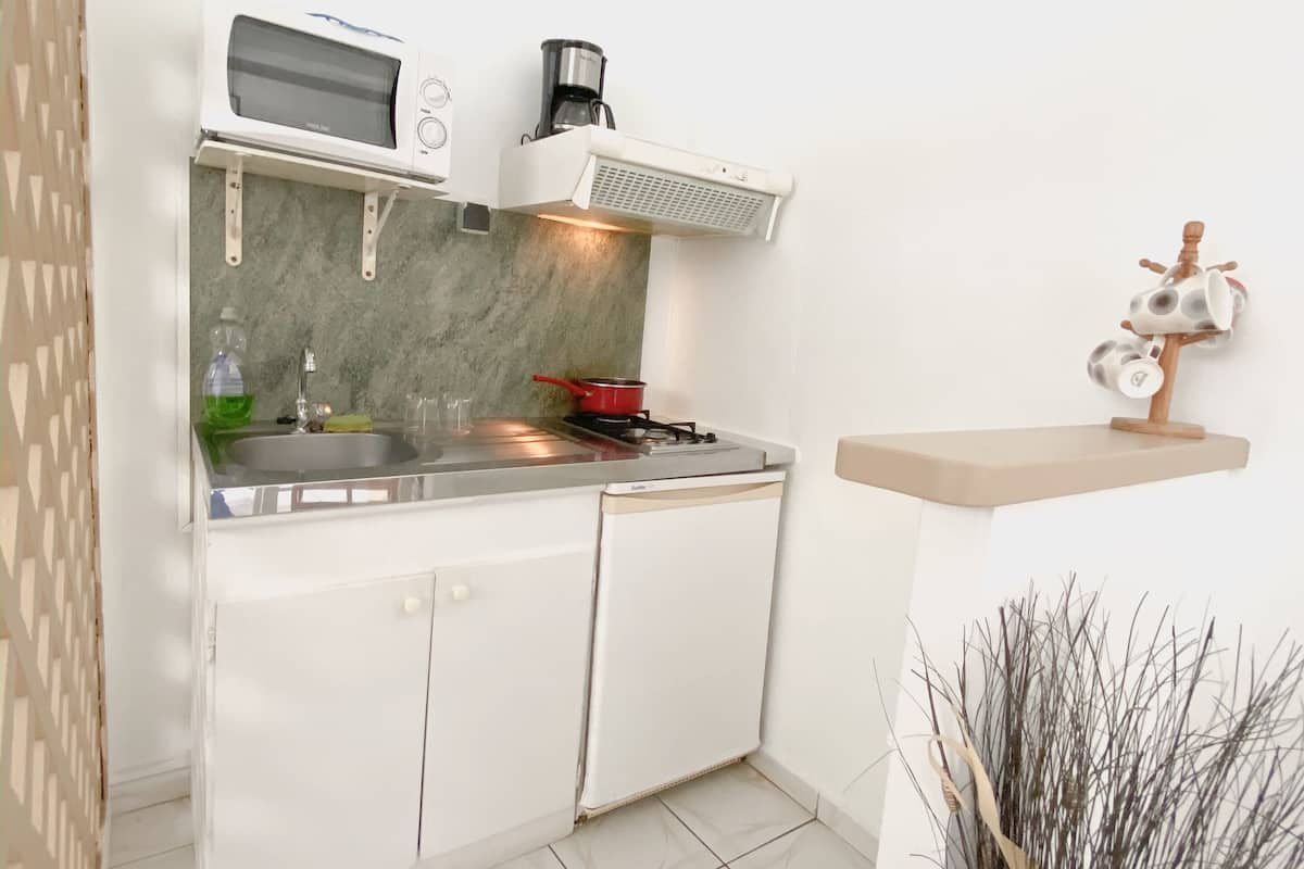 family studio, 2 queen beds, non smoking, garden view | private kitchen | coffee/tea maker, electric kettle