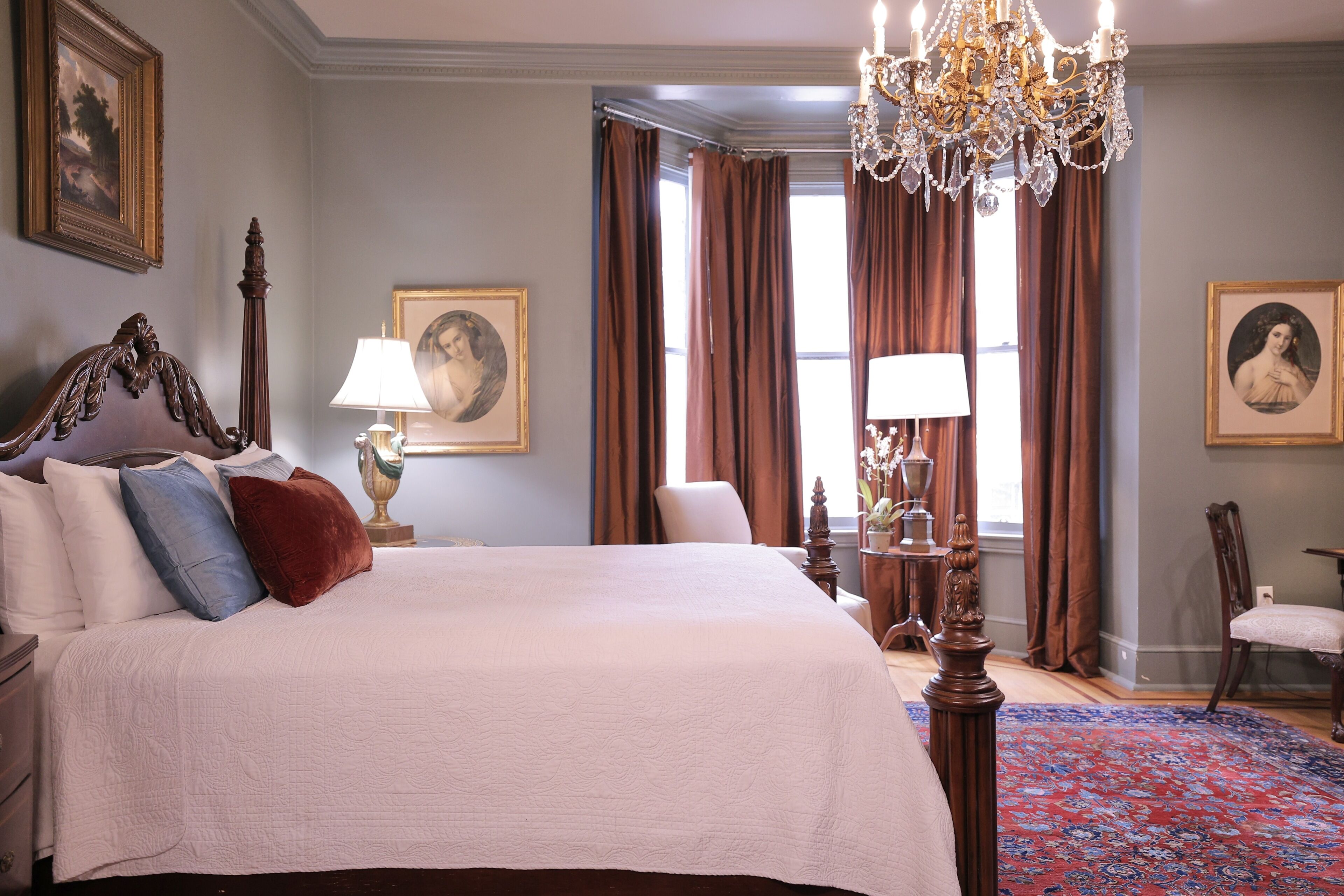 奢华客房, 1 张特大床和 1 张沙发床, 无烟房 (104 Essex) | 特色装修、特色家居、遮光窗帘、熨斗/熨衣板