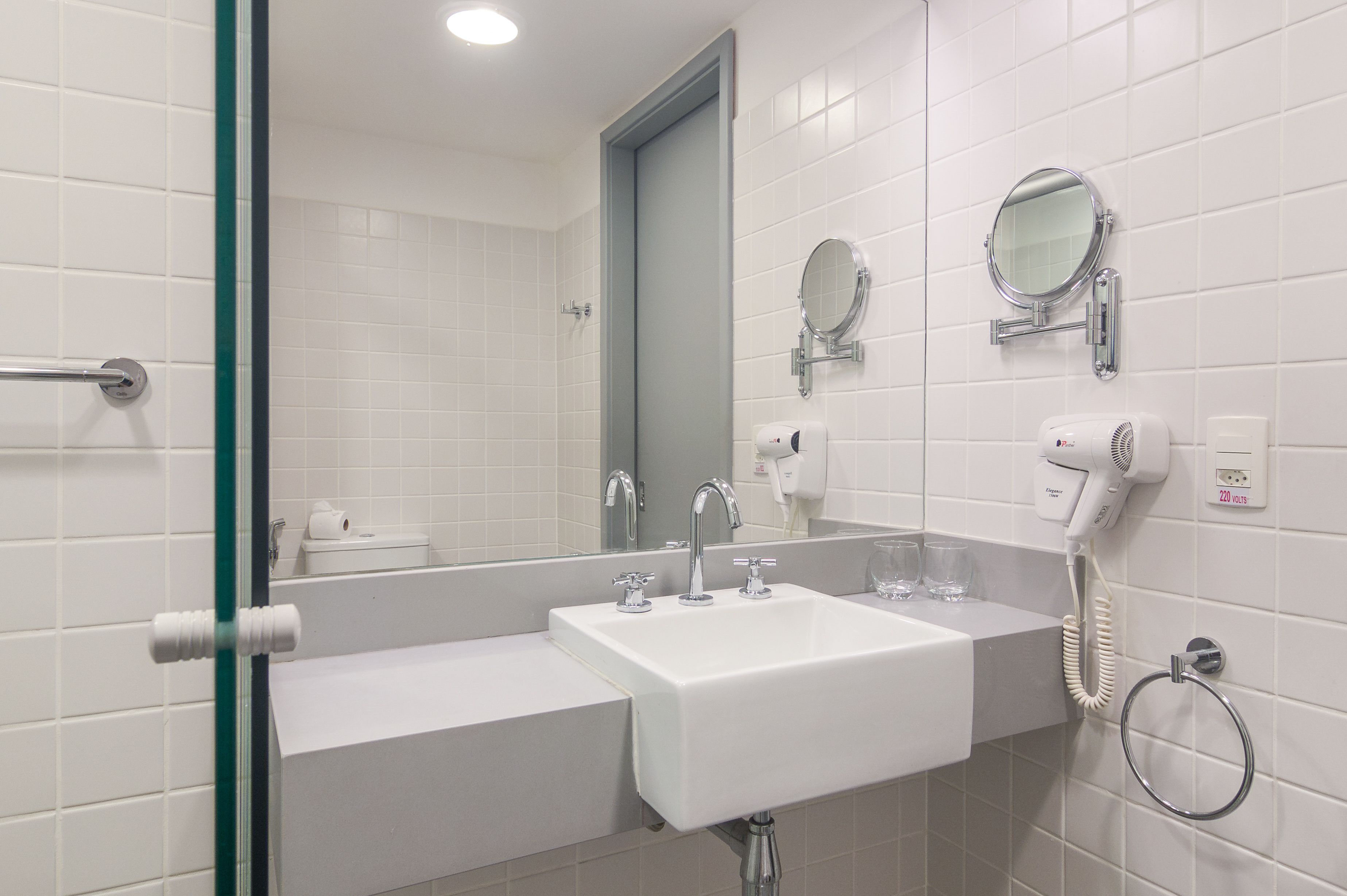 shower, rainfall showerhead, towels