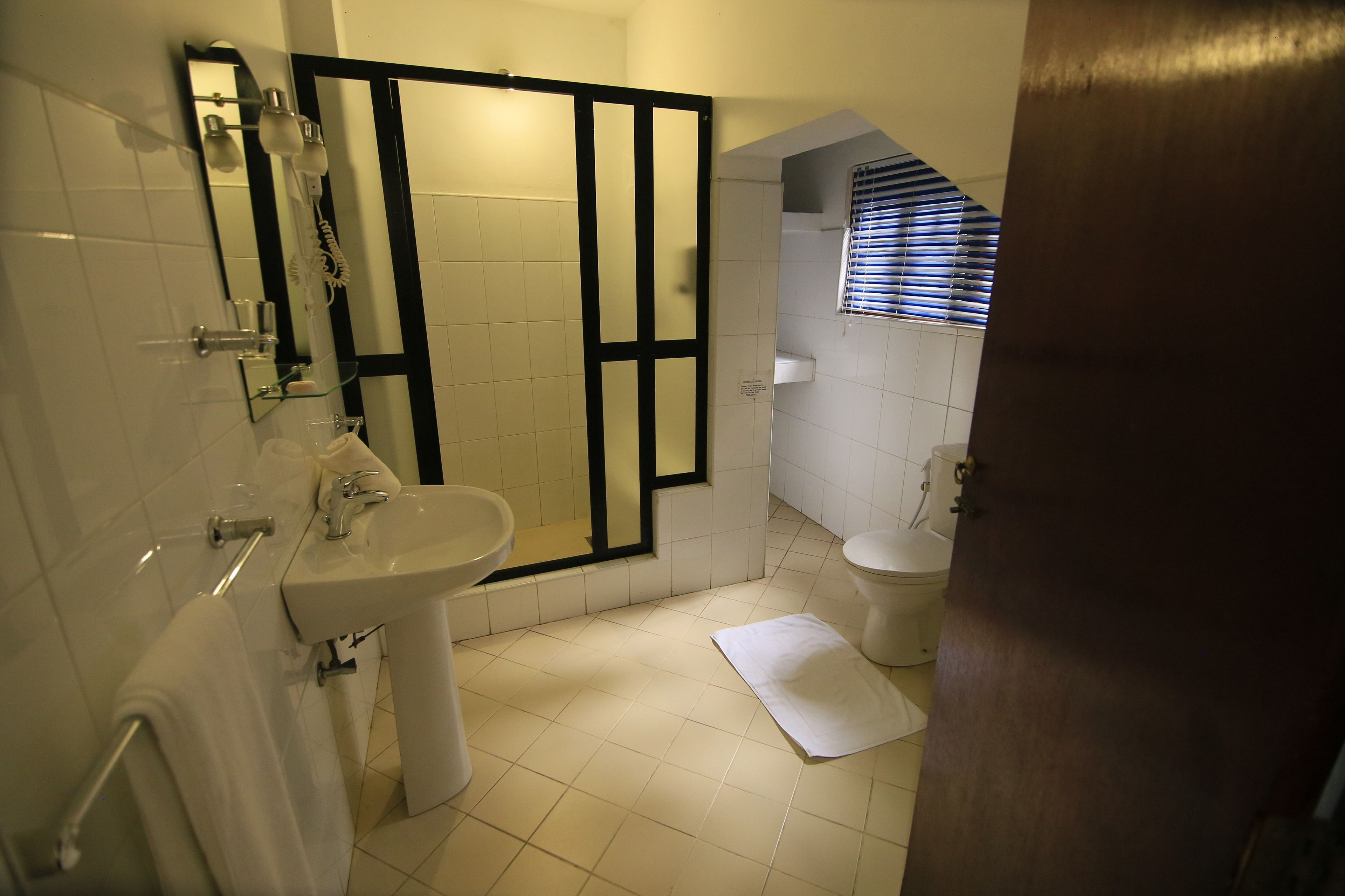 Blackout drapes, iron/ironing board (on request), WiFi (free)