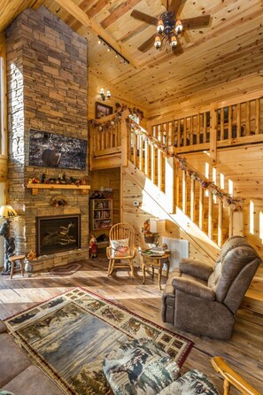 TV, fireplace, offices