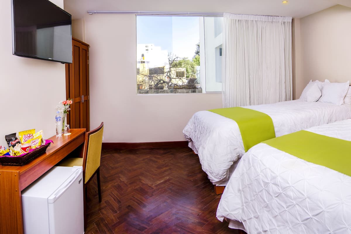 Standard Double Room, 2 Double Beds, Non Smoking | Premium bedding, down duvets, in-room safe, individually decorated
