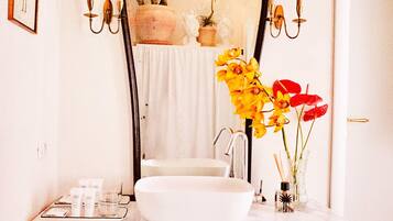 Double Room, Terrace, Hill View | Bathroom