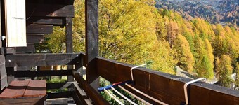 Esterno: chalet a Chandolin, per 4-6 persone, balcone, terrazza, prato con mobili da giardino