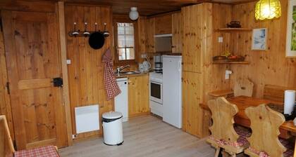 Extérieur : chalet pour max. 5 personnes au centre du vieux village avec accÚs direct et facile, bal