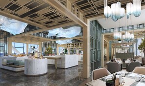 2 restaurantes, se sirven desayunos, comidas, cenas y cocina china