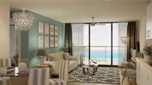 Apartment | Living area - Gulf View Suite 215 Apartment 1 (Holmes Beach)