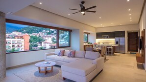 Luxury Condo, Multiple Beds, Non Smoking, Ocean View | Living area | Flat-screen TV, Netflix - Oceana Two Bedroom PH - Adults Only (Puerto Vallarta)