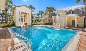 Outdoor pool, a heated pool