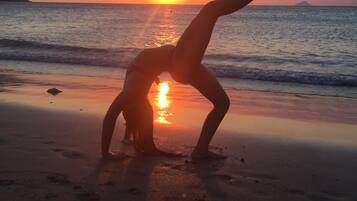 Na praia