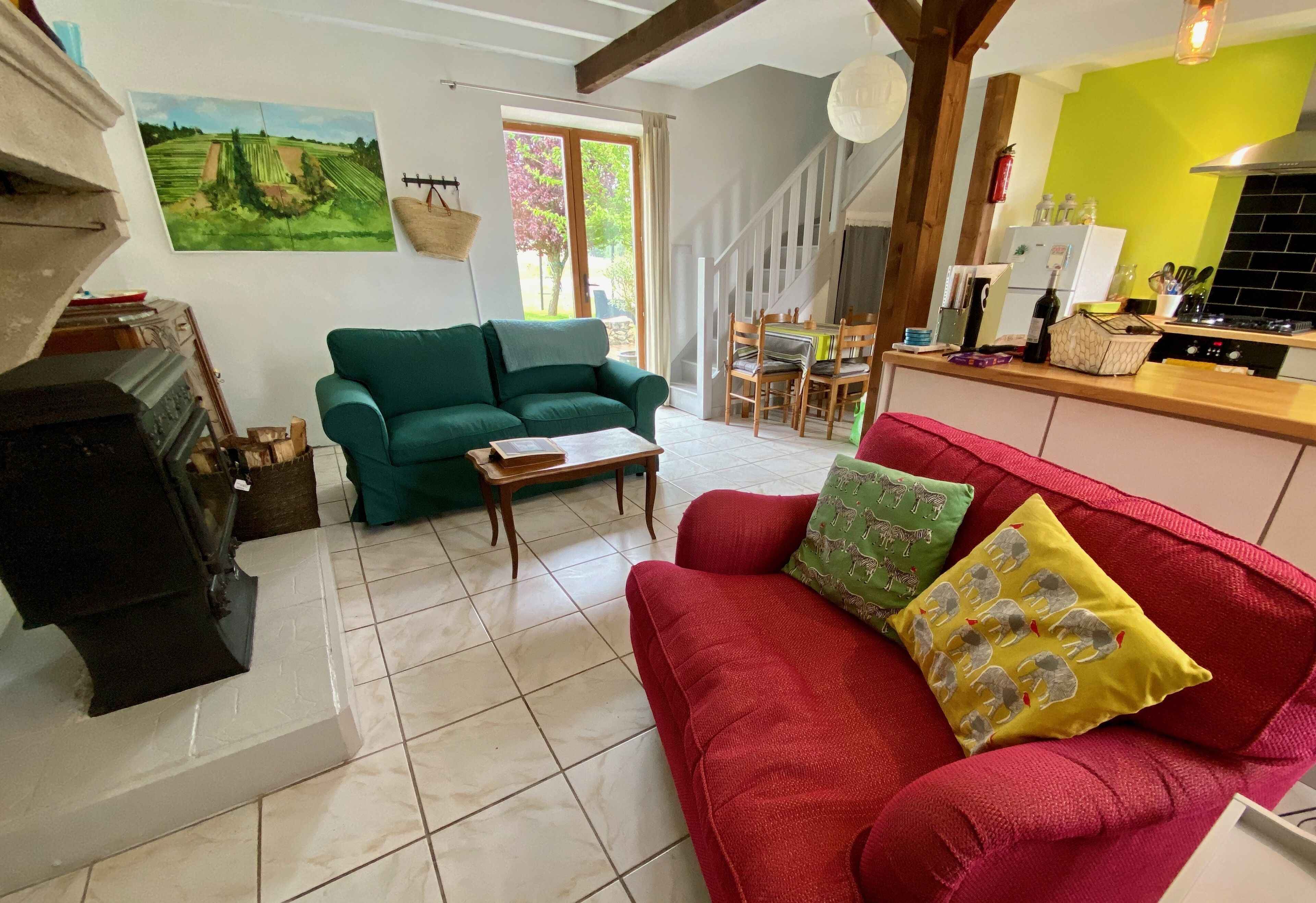 TV, fireplace, DVD player, table tennis