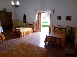 Family Room, Multiple Beds, Non Smoking, Garden View | Iron/ironing board, bed sheets - Ex-Hacienda San Buenaventura (Tlaxco)