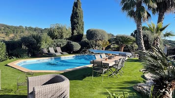 Piscine extérieure, piscine chauffée