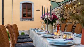 Außenbereich für Bankette