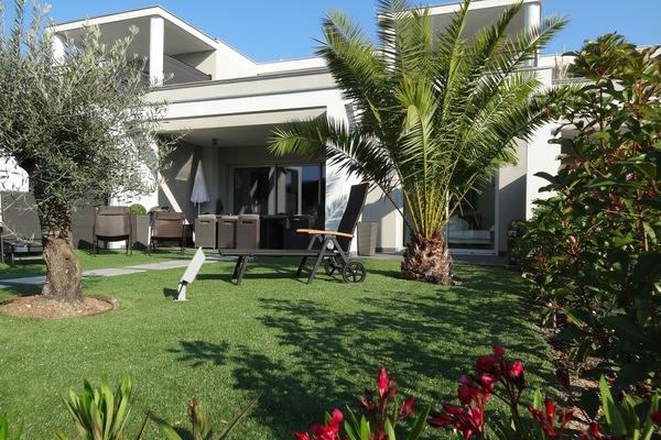 style contemporain 
transat sous olivier et palmier