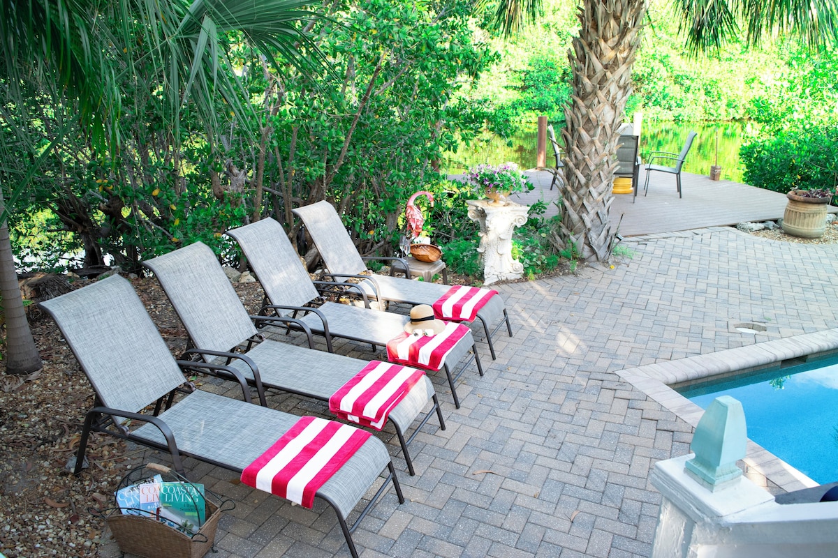 Photo 51 of 3BED 3BATH Tropical Paradise WATERFRONT POOL HOUSE On Canal 1 mile to the BEACH!