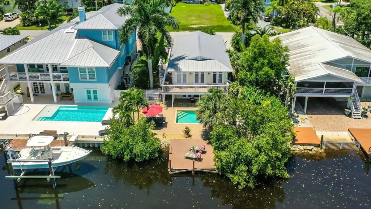 Photo 42 of 3BED 3BATH Tropical Paradise WATERFRONT POOL HOUSE On Canal 1 mile to the BEACH!