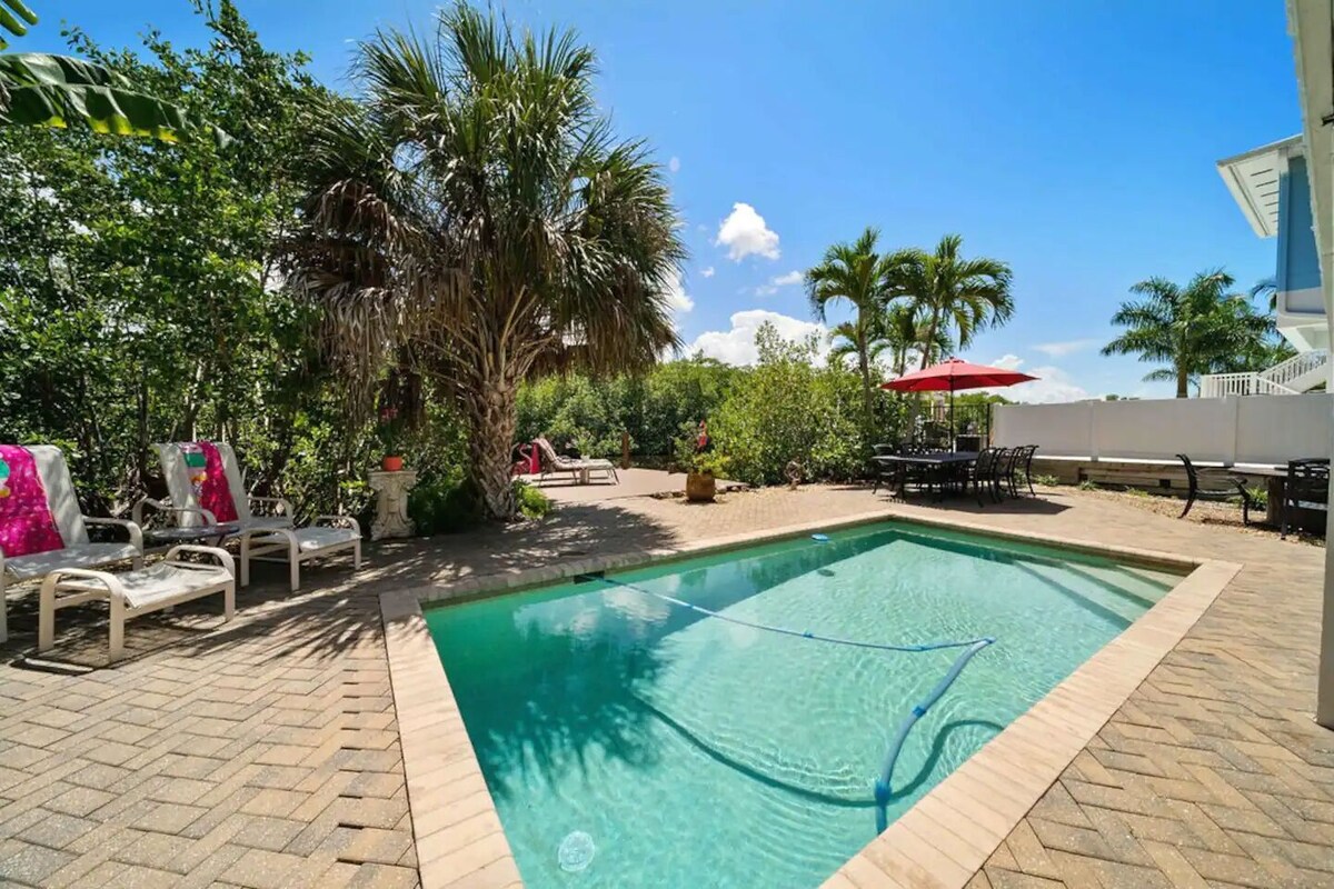 Photo 40 of 3BED 3BATH Tropical Paradise WATERFRONT POOL HOUSE On Canal 1 mile to the BEACH!