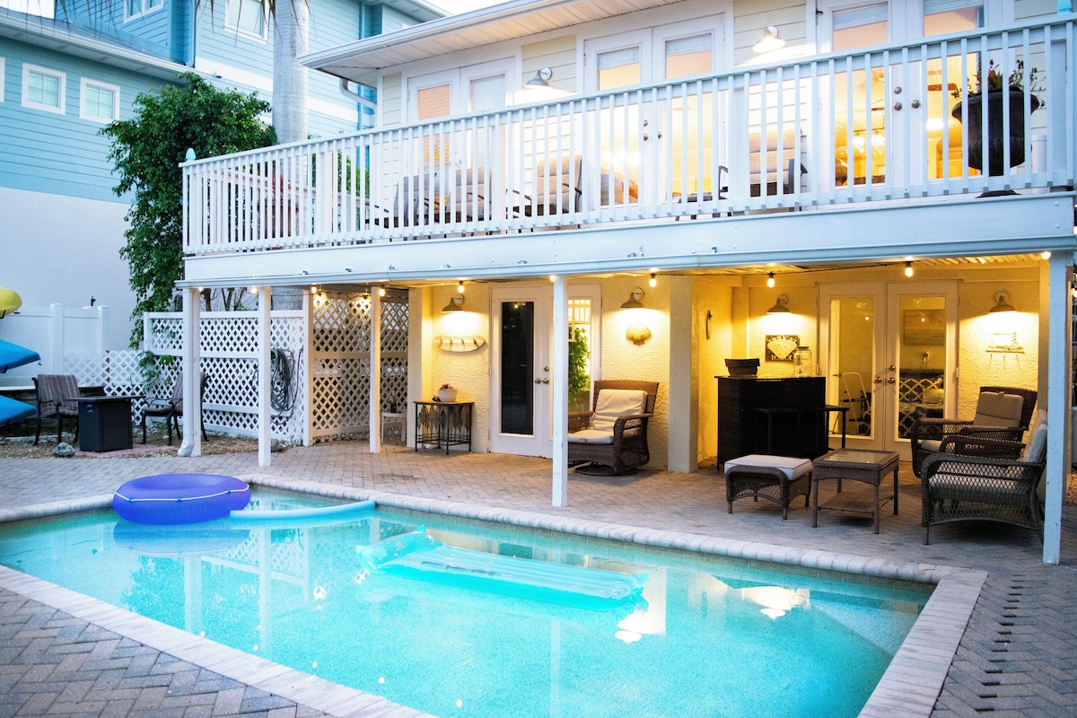 Photo 12 of 3BED 3BATH Tropical Paradise WATERFRONT POOL HOUSE On Canal 1 mile to the BEACH!