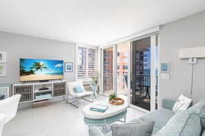 Smart TV, DVD player, books