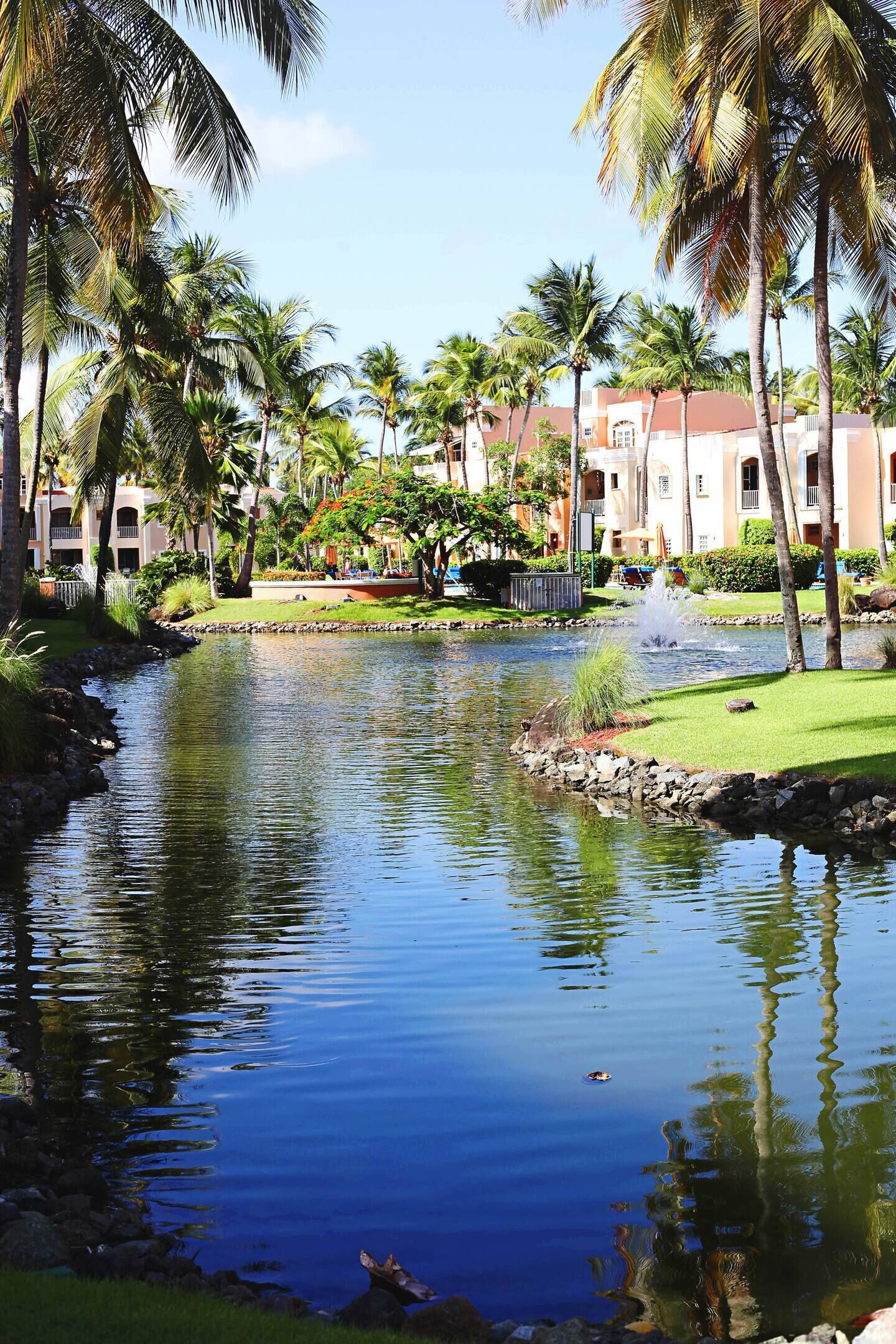 Enjoy the sounds of the fountain when leaving home