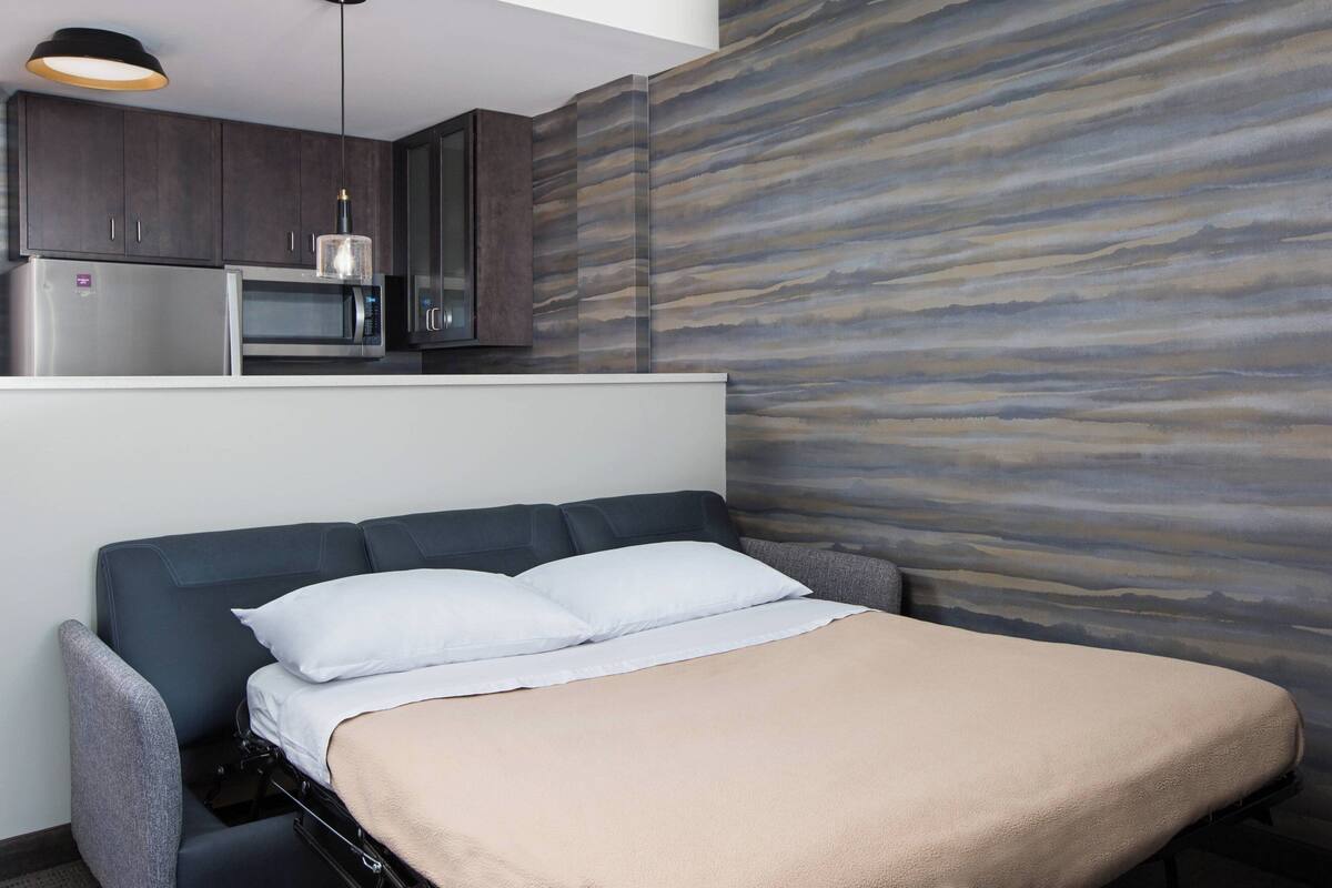 individually furnished, desk, laptop workspace, blackout curtains