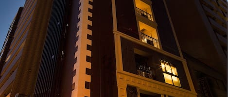 Front of property – evening/night