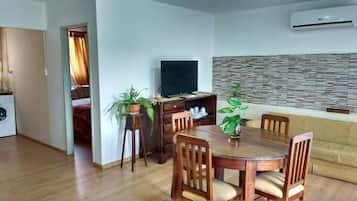 Exclusive Apartment, 1 Queen Bed with Sofa bed, Smoking, City View | Living area | LCD TV, Netflix