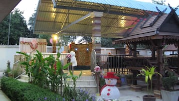 Outdoor wedding area