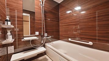 Free toiletries, hair dryer, slippers, electronic bidet