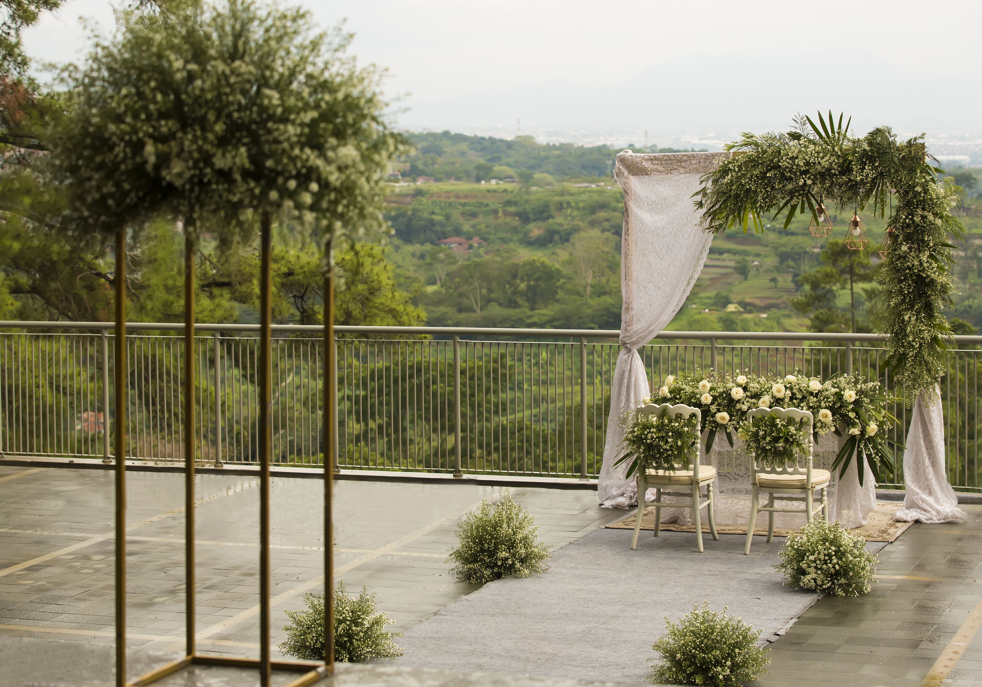 outdoor wedding area