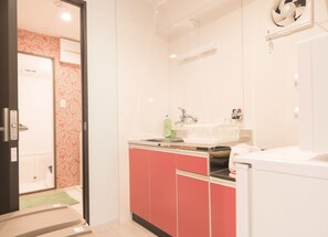 Apartment | Private kitchen | Fridge, microwave, stovetop, rice cooker